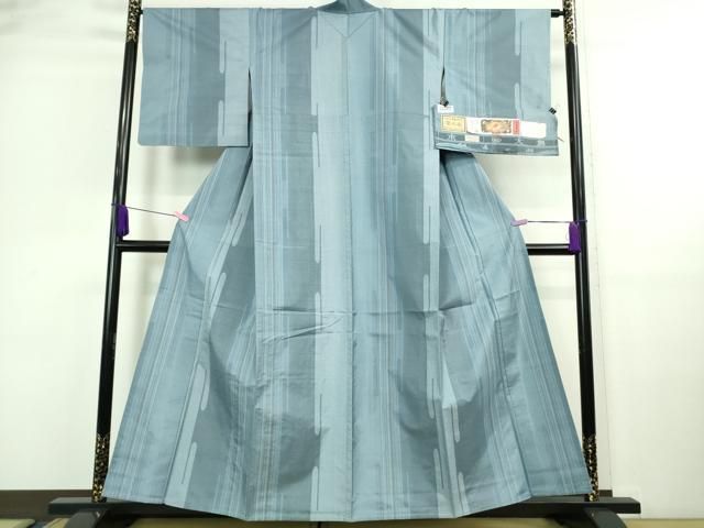 平和屋着物 上 都喜ヱ門 本場大島紬 単衣 7マルキ 草木染 壺垂 藤絹織物謹製 証紙付き DZAA9666kh5