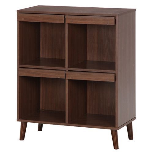 ♪2列2段 フラップ付 ディスプレイラック［幅79cm］　　　　コレクションラック コレクションケース ディスプレイケース キャビネット 収納家具 リビング収納
