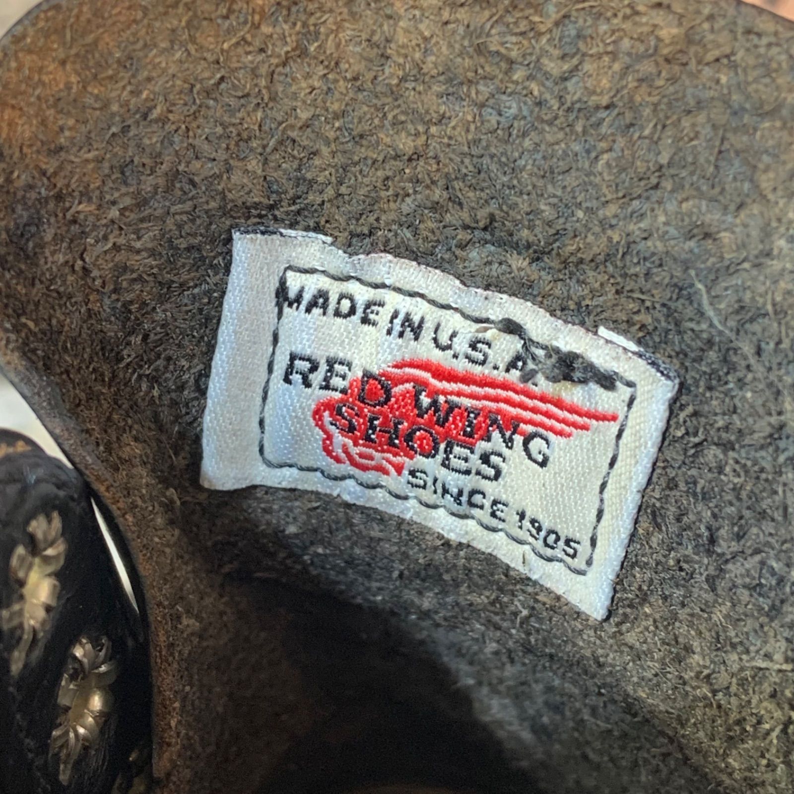 US8D レッドウィング 8165 刺繍羽タグ made in usa REDWING レッドウィング 8165 刺繍羽タグ8 1/2D