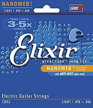 非常に良い Elixir エリクサー エレキギター弦 NANOWEB Light .010-.046 12052