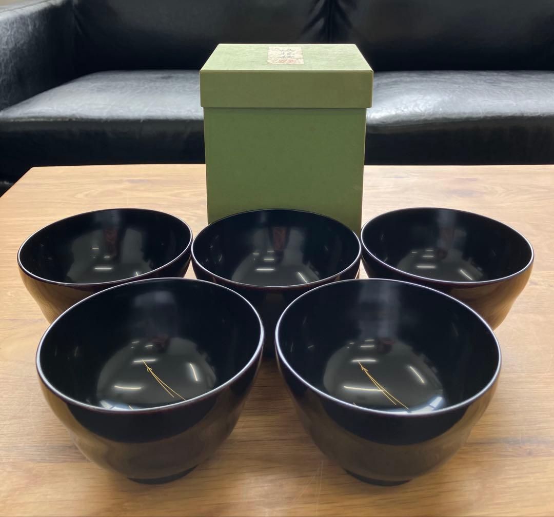 象彦 吸物椀 漆器 京都 うるし塗装 お椀 日本食器 ５客