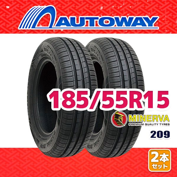 AUTOWAY 185|55R15 サマータイヤ MINERVA 209 15インチ 2本セット 夏タイヤ オートウェイ
