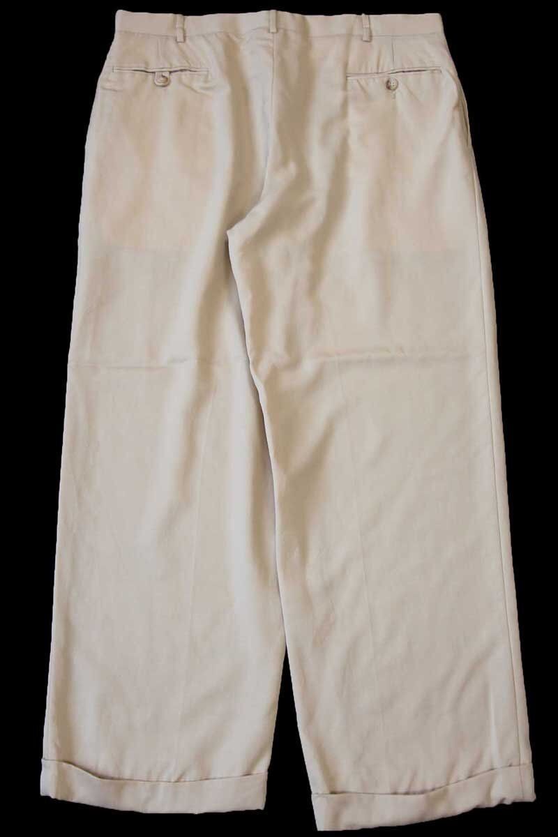 【美品】 ラルフローレン　スラックス　ウール　ツータック 日本製　ベージュ　85 2c0f55545aa4cc5c65b79c93eb46a7