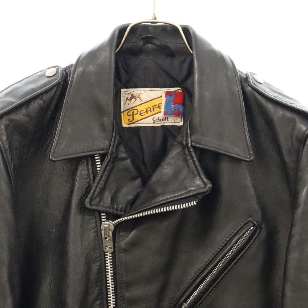 期間限定価格❗️70's Schott ワンスター 牛タグ ダブルライダース 70年代 70s ショット レザージャケット 茶色 ブラウン