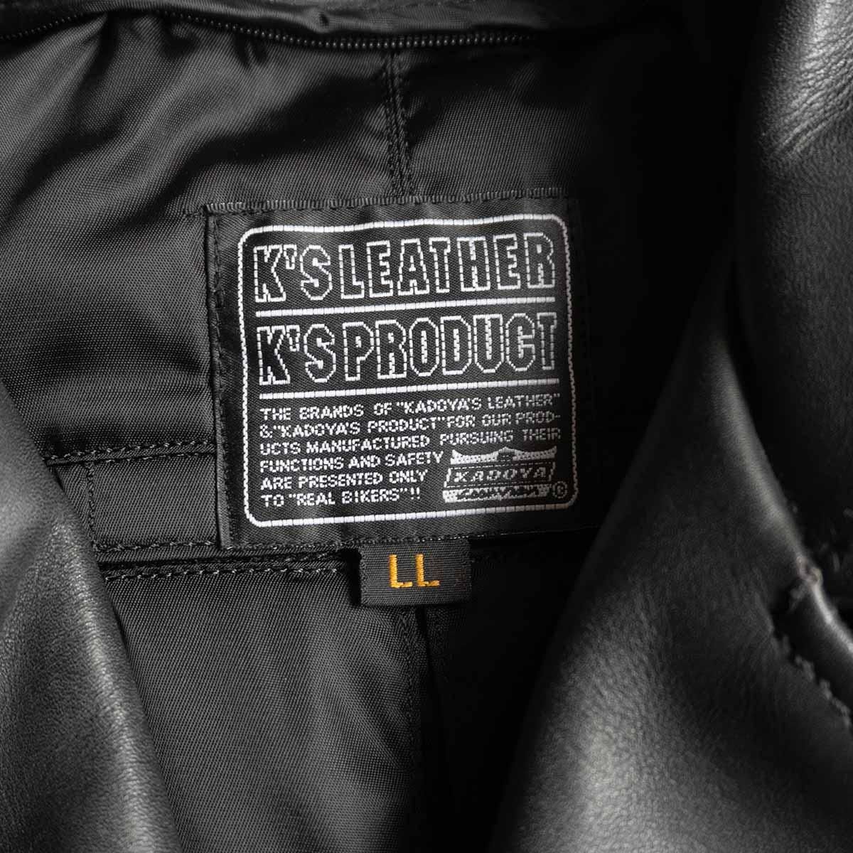 雰囲気抜群】KADOYA【EVO パデット ダブルライダースジャケット】LL