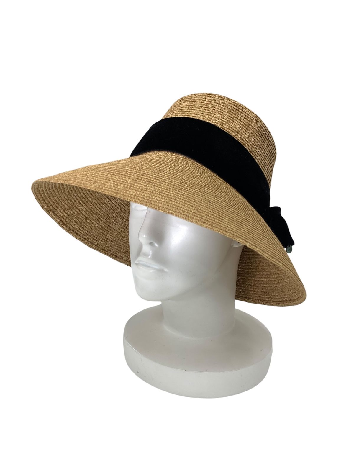 デイジーリン Hat Audrey 37400 麦わら帽子 F ブラウン ベロアリボン ITGU2QKZONGK