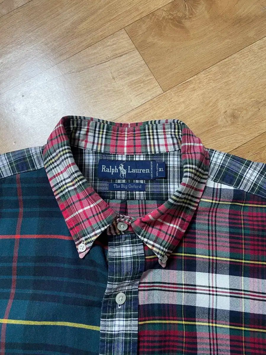 90s ポロラルフローレン オーバーサイズシャツ Oxford シャツ CHECK シャツ