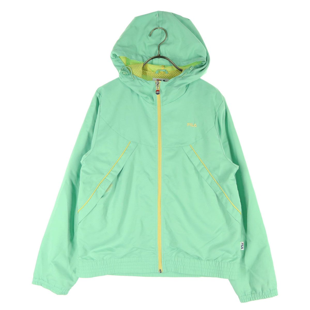 FILA フィラ 長袖 ナイロンジャケット M ミントグリーン フーディー 