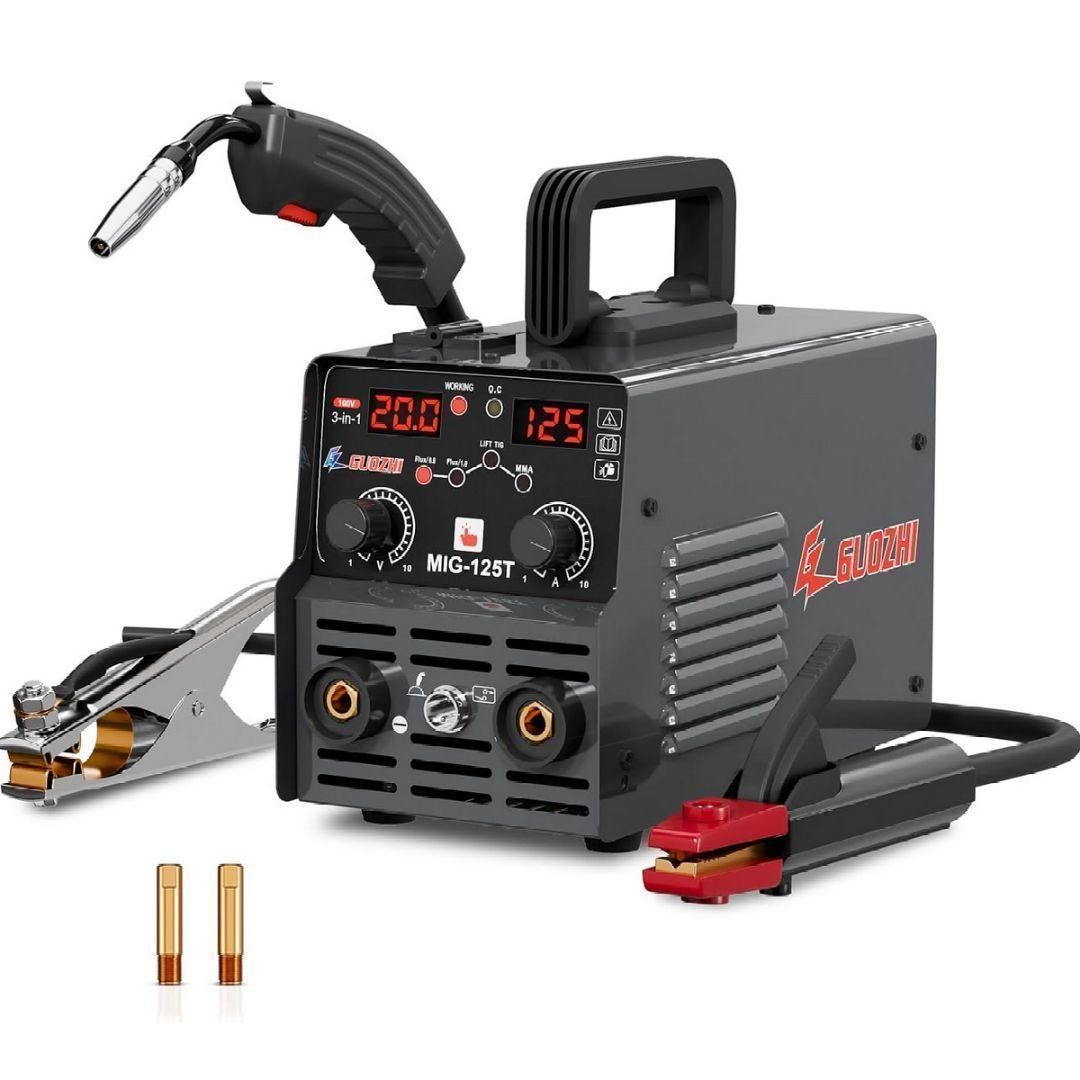 だし3つ 溶接機 100v 半自動 125A アーク溶接 ノンガスワイヤー3役