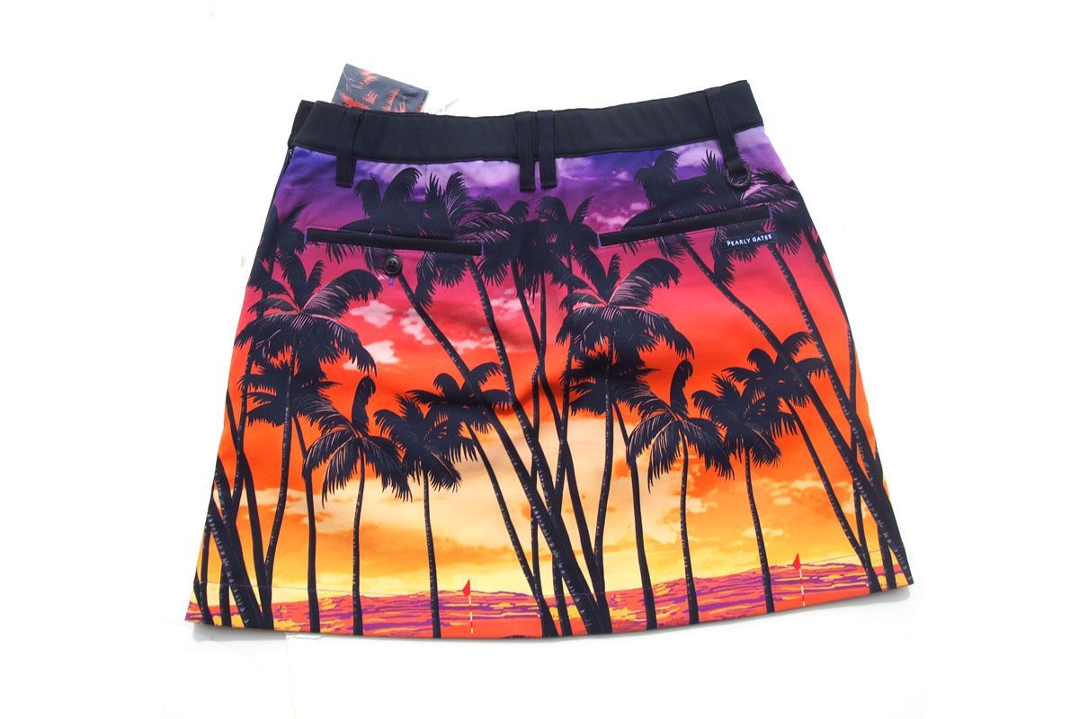 | |パーリーゲイツ|pearly gates|サンセットゴルフプリント スカート|055-1234612|レディースゴルフウェア|1
