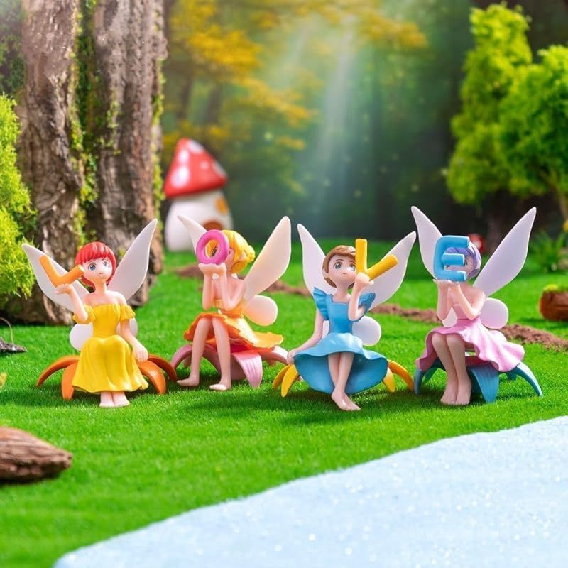 インテリア置物（喜びの妖精） 新品】 Pinenjoy ミニチュア 花妖精 フィギュア 女の子の置物 ミニ