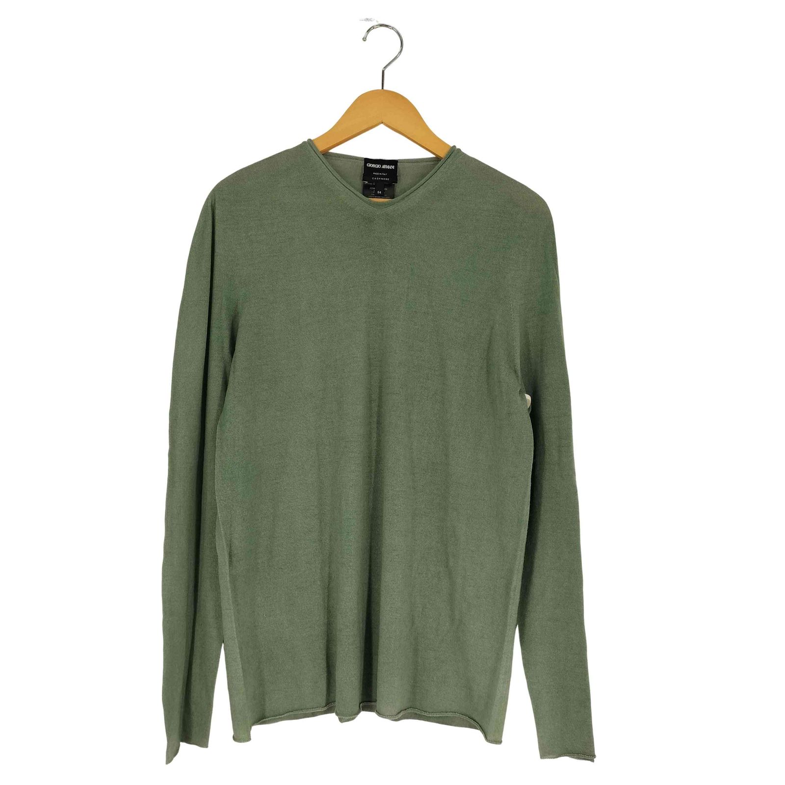 本物 ジョルジオアルマーニ Giorgio Armani イタリア製 カシミヤ V トップス