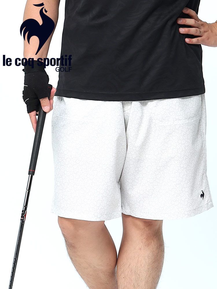 ハーフパンツ 大きいサイズ メンズ GOLF ストレッチ 小花柄 ショートパンツ ショーツ ゴルフ スポーツ 2L-5L le coq sportif ルコックスポルティフ グレー