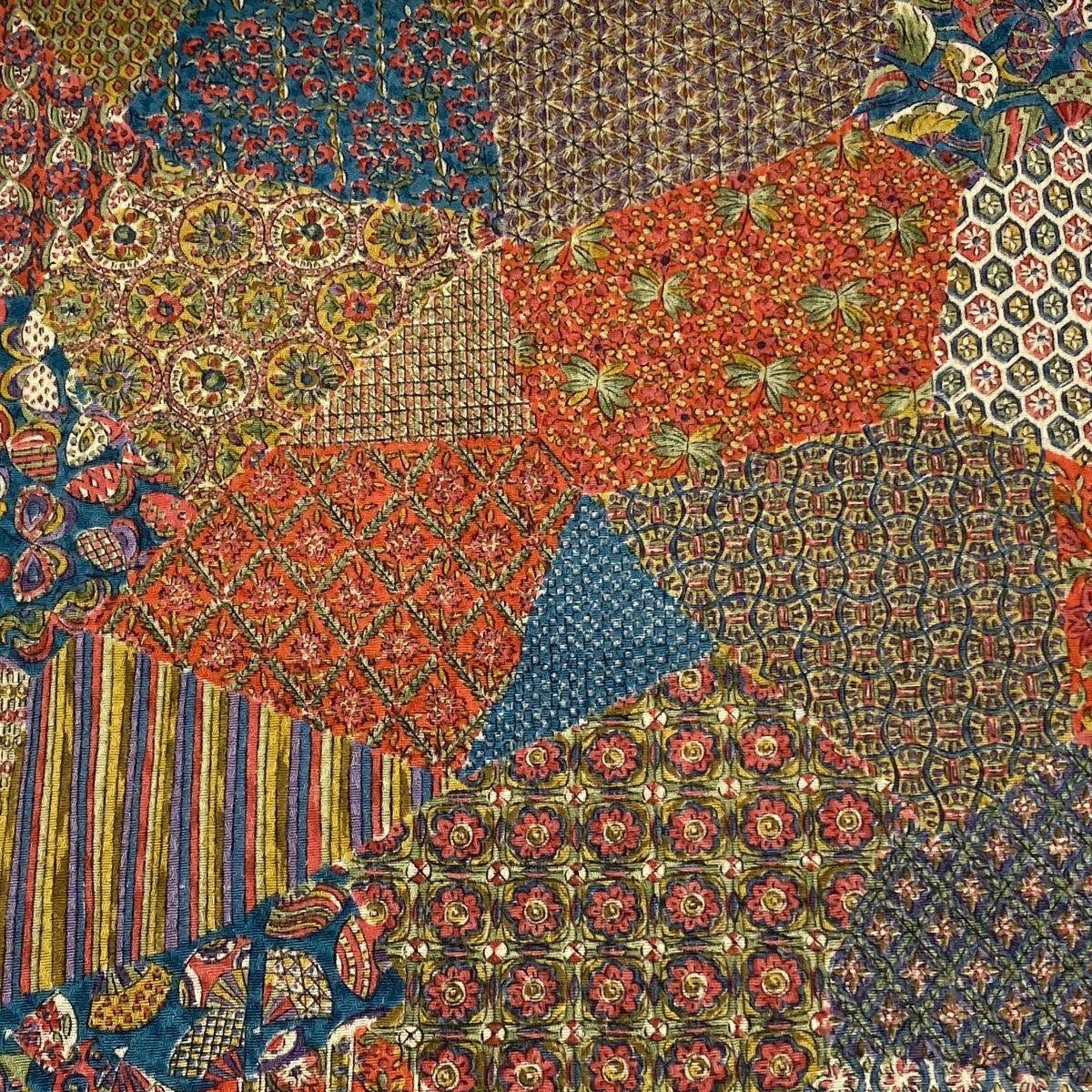 反物 秀品 小紋 落款有 初代更藤 扇 草花 黄土色 正絹