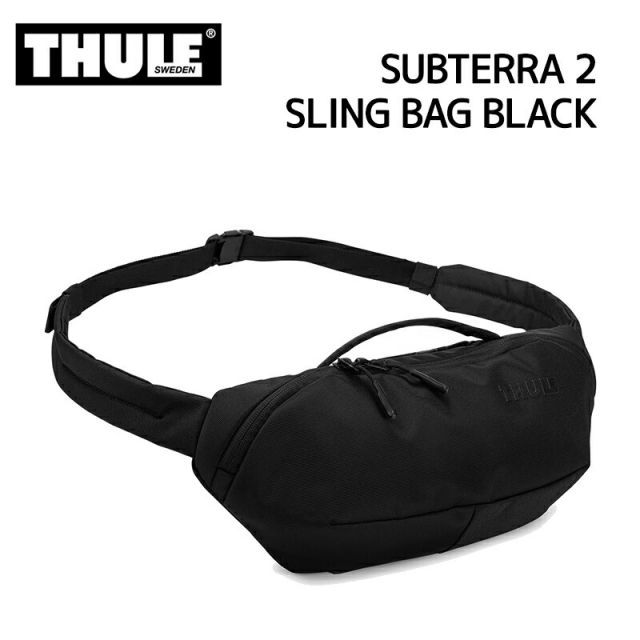 スーリー スリングバッグ サブテラ 2 ブラック 3L THULE SUBTERRA 2 SLING BAG BLACK 3205066 ウエストバッグ 旅行 耐水加工