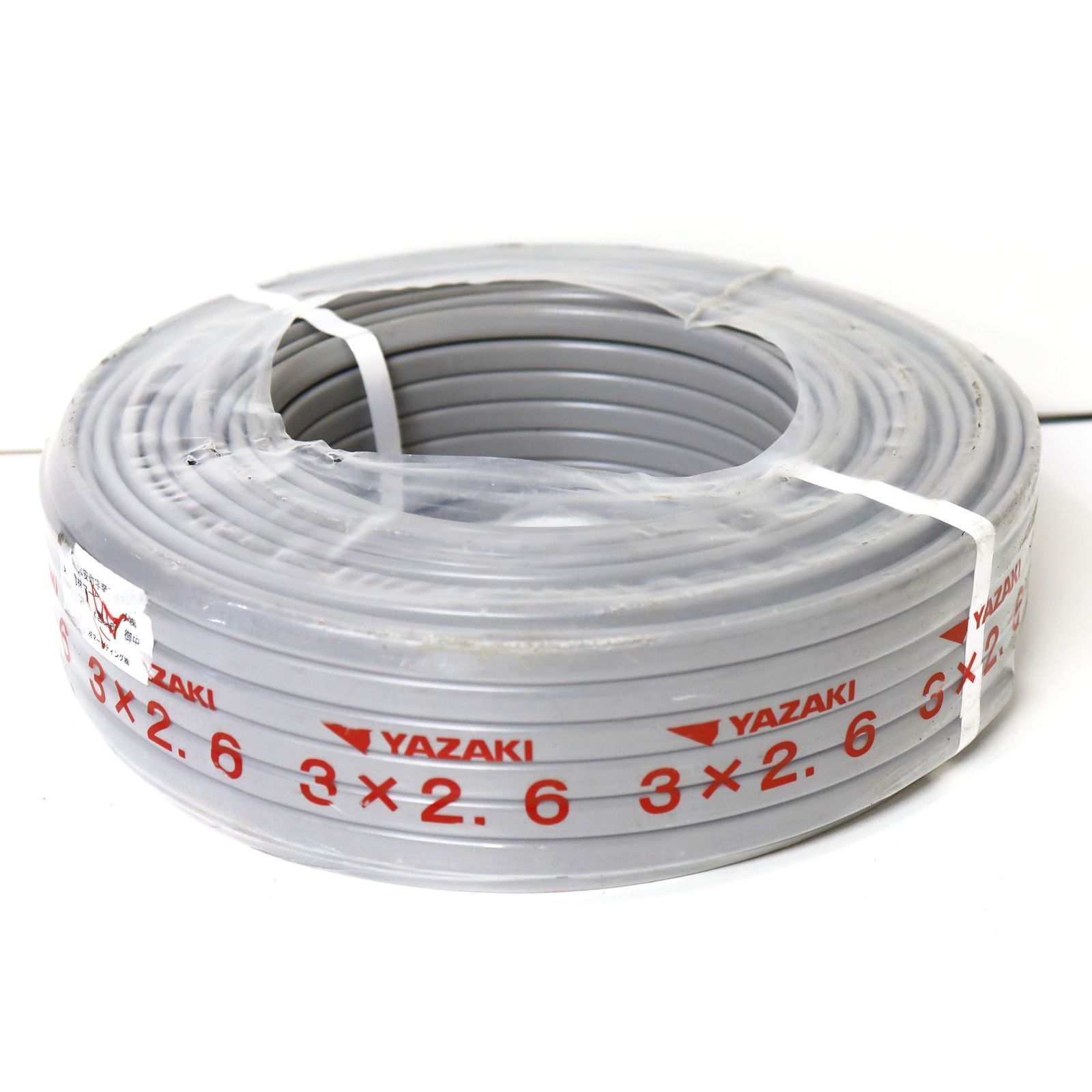 VVFケーブル　3×2.0　矢崎　（灰）新品未使用　　No.529 YAZAKI VVFケーブル 3×2.0mm 灰色 - メルカリ