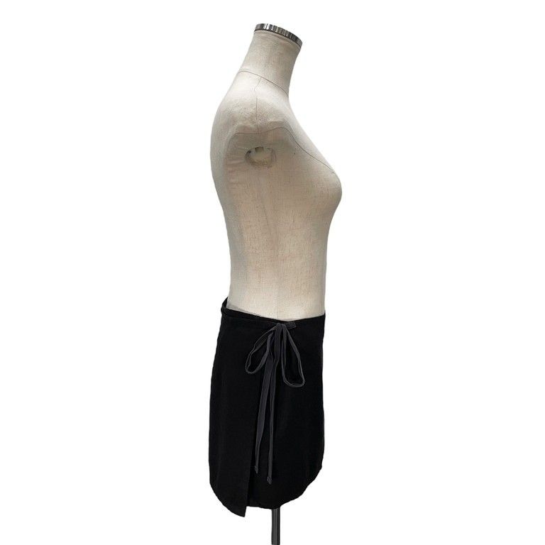 ANN DEMEULEMEESTER 00s ウールコットンツイルサイドリボン