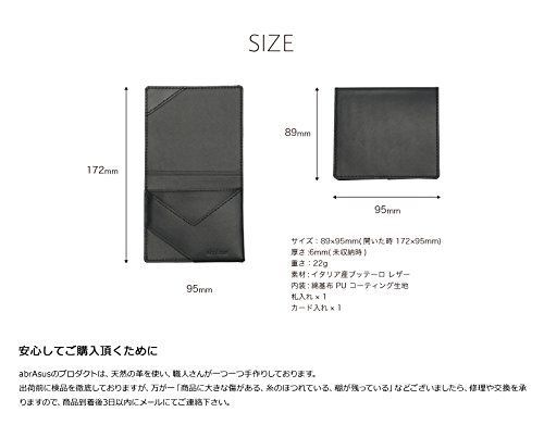 色: キャメル】アブラサス 薄いマネークリップ 最上級 ブッテーロ