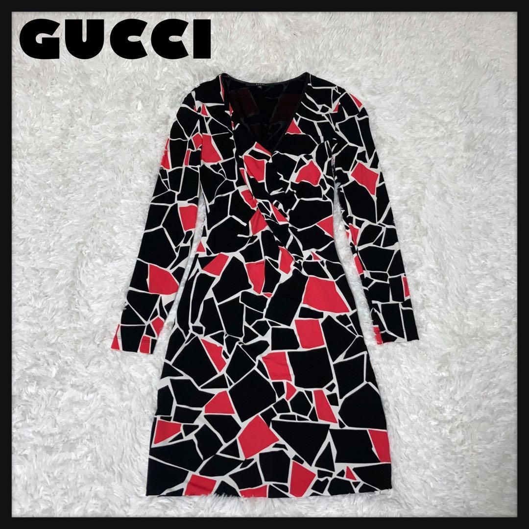 美品】GUCCI グッチ ワンピース 総柄 パイピング 牛革 XS - メルカリ