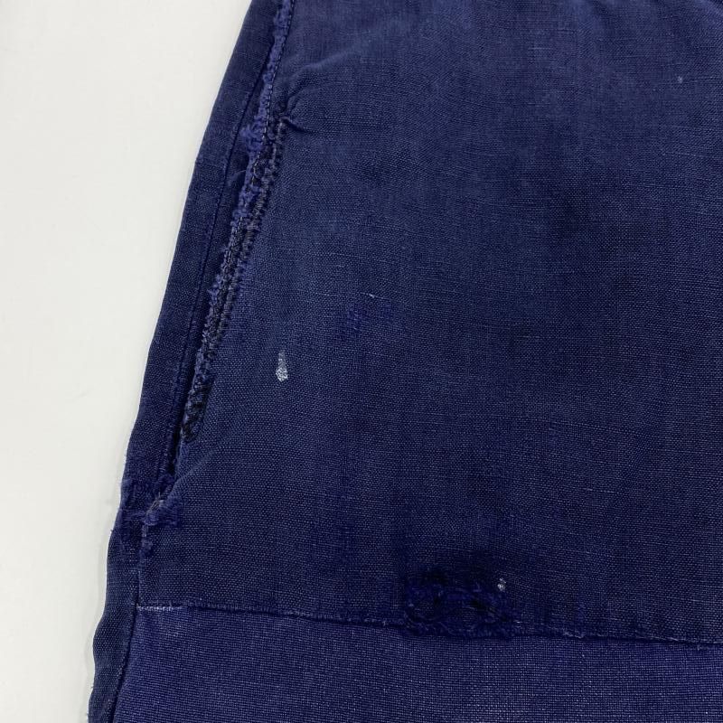 中古】40～50s フレンチワーク メティス インディゴリネン ワーク 