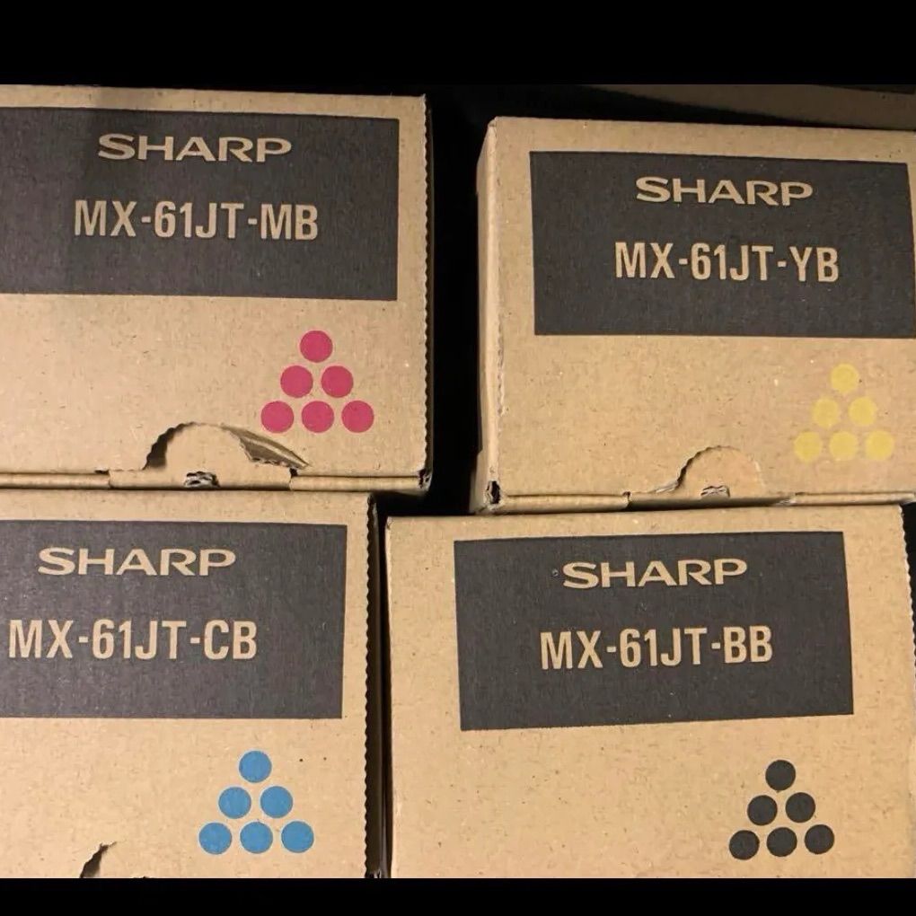 SHARP トナーカートリッジセット MX-61JT　4色セット SHARP シャープ MX61JTトナー 4色/ブラック/シアン/マゼンタ