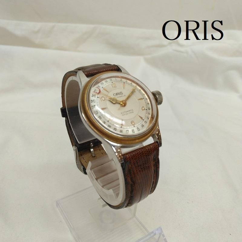 ORIS オリス 腕時計 アナログ（自動巻き） 7400B 17石 自動巻き 腕時計 AT 574 ポインターデイト 裏スケルトン 稼働品 - メルカリ