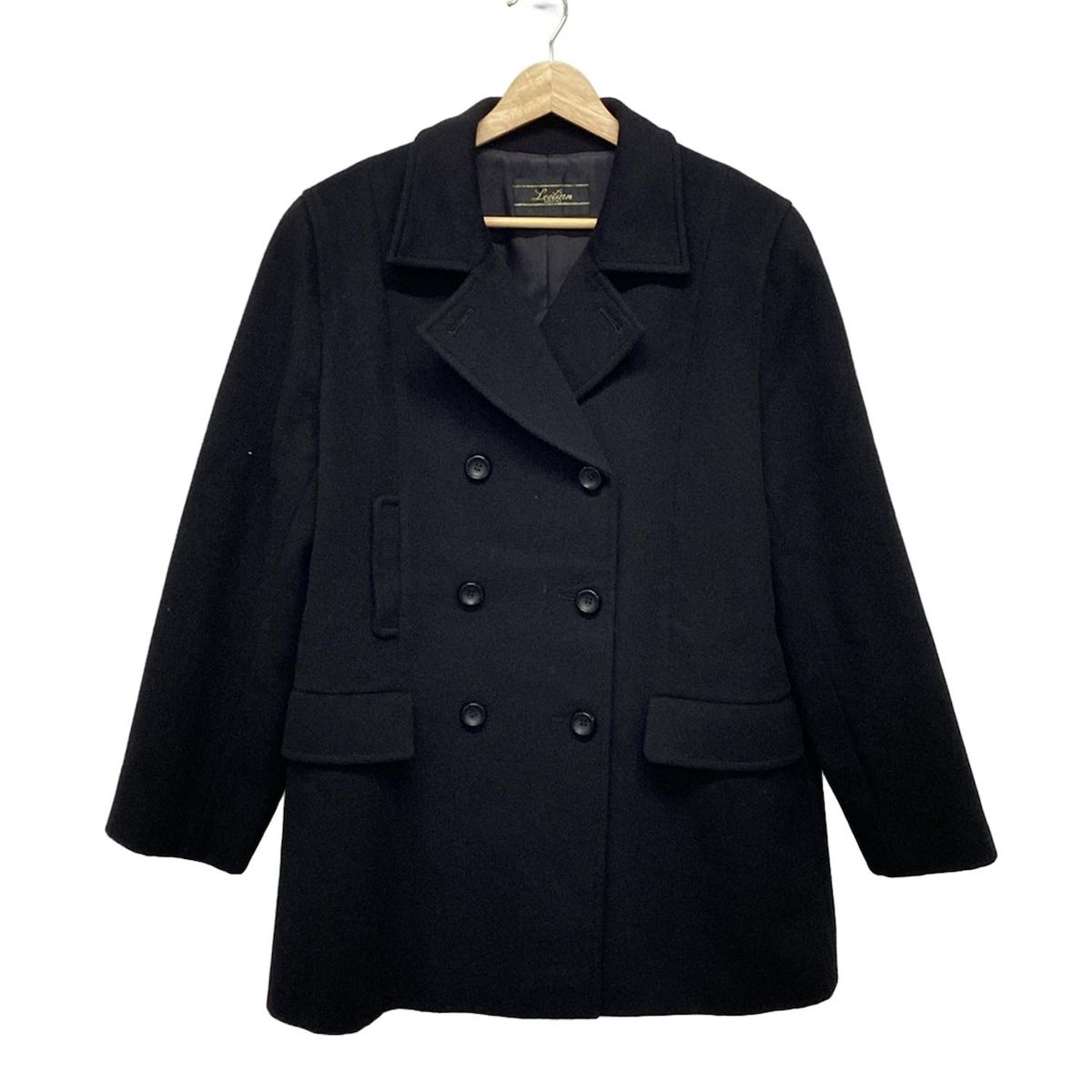 Leilian(レリアン) Pコート サイズ11 M レディース美品 - 黒 Leilian(レリアン) Pコート サイズ11 M レディース美品 - 黒