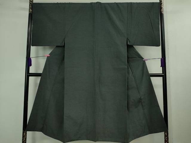 平和屋着物 上 男性 紬 アンサンブル 長羽織 色無地 羊羹色 羽織紐付き DZAA9881kh5