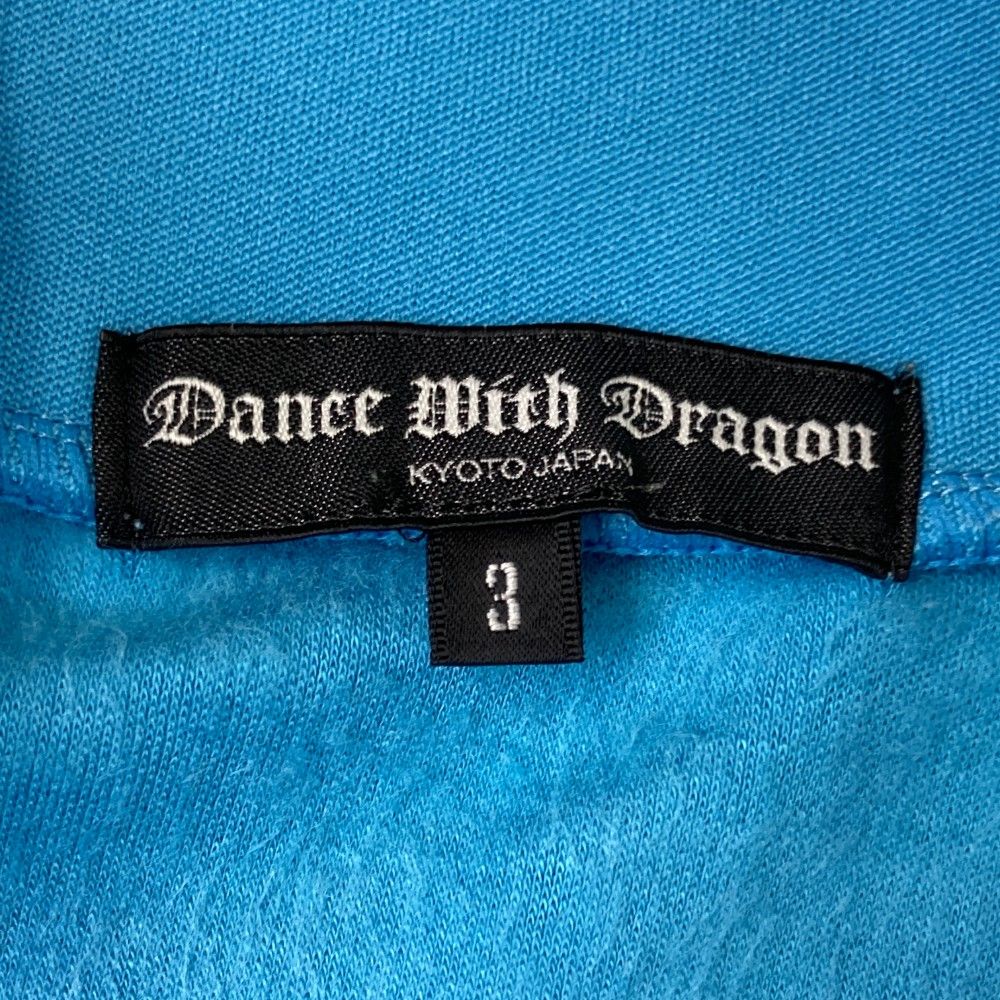 サイズ：3 DANCE WITH DRAGON ダンスウィズドラゴン  起毛 ハーフジップ 長袖Tシャツ  ブルー系 [240101420232] ゴルフウェア メンズ ストスト サイズ：3 DANCE WITH DRAGON ダンスウィズドラゴン 裏起毛
