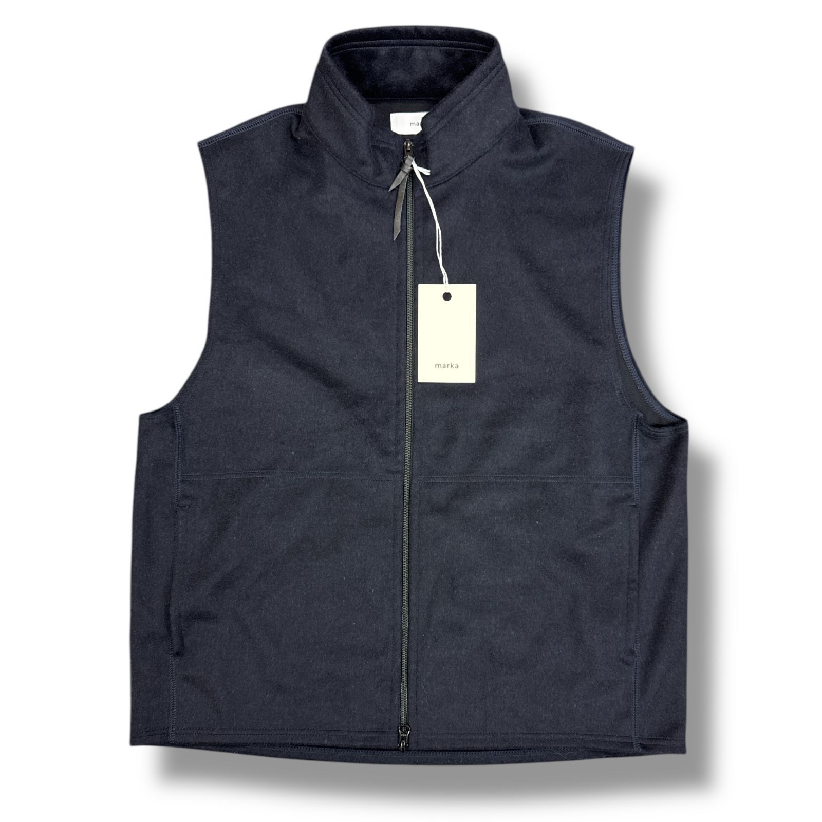 参考上代28600円 marka WOOL SILK BEAVER ZIP UP VEST ウールシルク 
