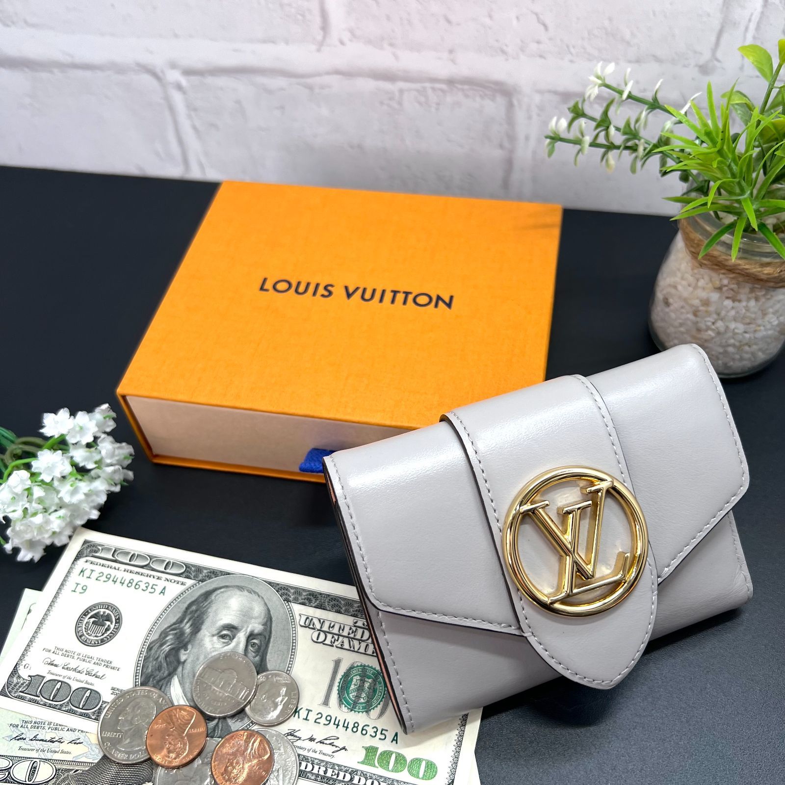 LOUIS VUITTON／ルイヴィトン グリスリ ポルトフォイユ・ＬＶポンヌフ