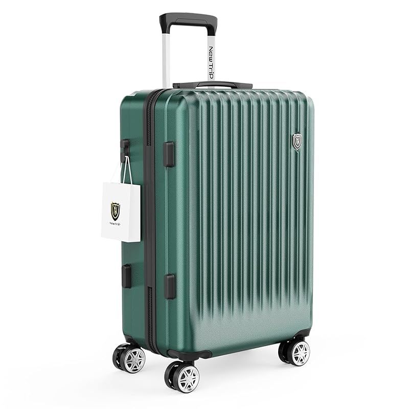 New Trip スーツケース キャリーケース ストッパー付き 機内持ち込み 軽量 大型 S|M|Lサイズ キャリーバッグ 耐衝撃 大容量 ファスナータイプ 静音 ダブルキャスター TSAロック 海外 旅行 ビジネス 出張 グリーン Sサイズ|機内持 0