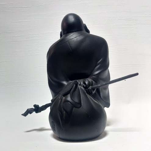 布袋様 芳山作 銅製 鋳銅 観月布袋 置物 ミ10 - メルカリ