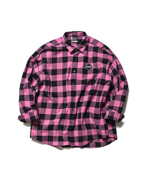 F.C.R.B.22AW BIG LOGO FLANNEL BAGGYSHIRT検索用 - トップス