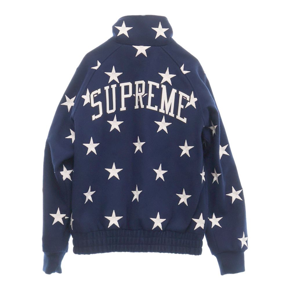 SUPREME シュプリーム 16AW Stars Zip Stadium Jacket スタージップメルトンジップジャケット ネイビー