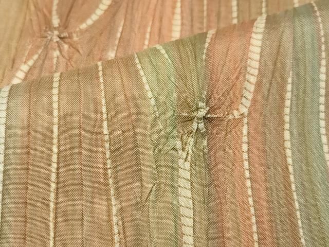 平和屋着物●染色家 岩浅公展　道行コート　絞り　杢目文様　ロング丈　正絹　逸品　CAAT5668id 平和屋着物○染色家 岩浅公展 道行コート 絞り 杢目文様 ロング丈 正絹