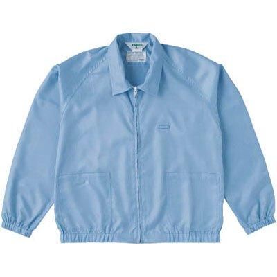 2営業日で発送 TRUSCO トラスコ中山 TRUSCO 制電糸グリッド仕様ジャケット 衿付 ブルー 3L TCLGJB3L