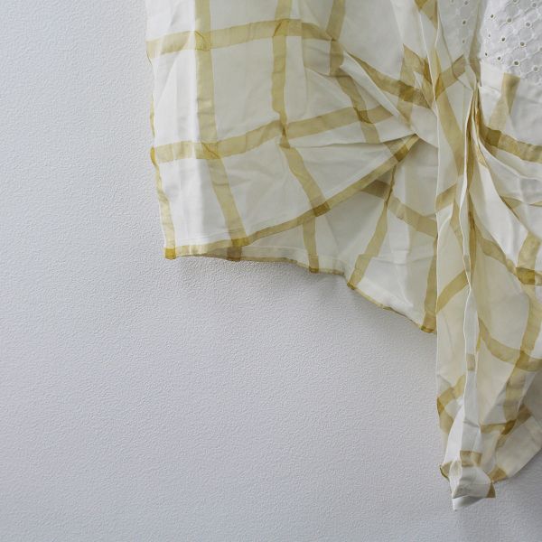 【毎日値下げセール】美品 定価3.1万 VLADIMIR KARALEEV ブラディミアカラリーヴ ARCO TOP S/ホワイト LIGHT PLAID ノースリーブ ブラウス【2400013325998】 美品 定価3.1万 VLADIMIR KARALEEV ブラディミアカラリーヴ ARCO
