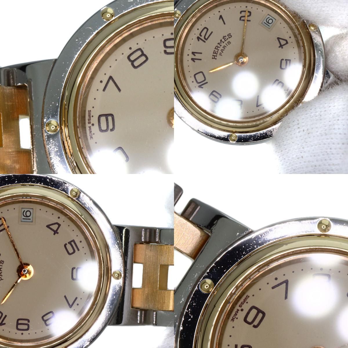 HERMES エルメス クリッパー 旧バックル 腕時計 SS SSxGP レディース  