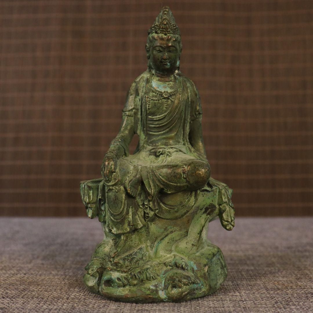 自在観音像 銅製 茶道具 香道具 装飾品 工芸品 美術品 置物