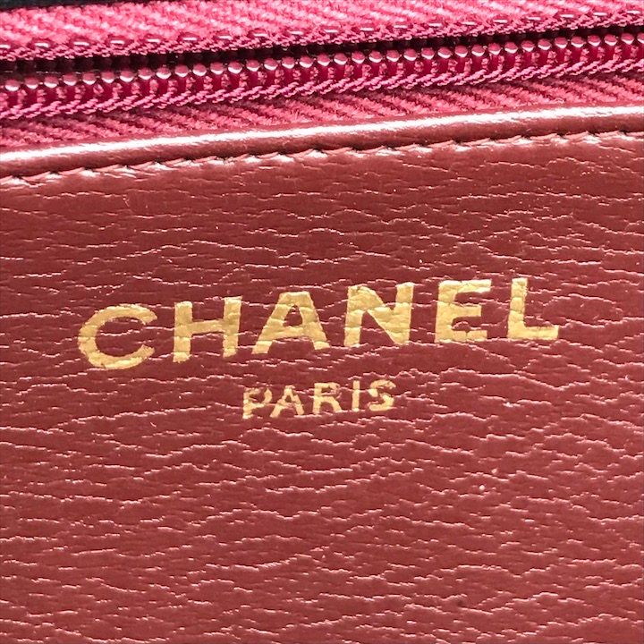 良品 CHANEL シャネル マトラッセ ココマーク ラムスキン プッシュロック チェーン ショルダー バッグ ブラック レディース k3819