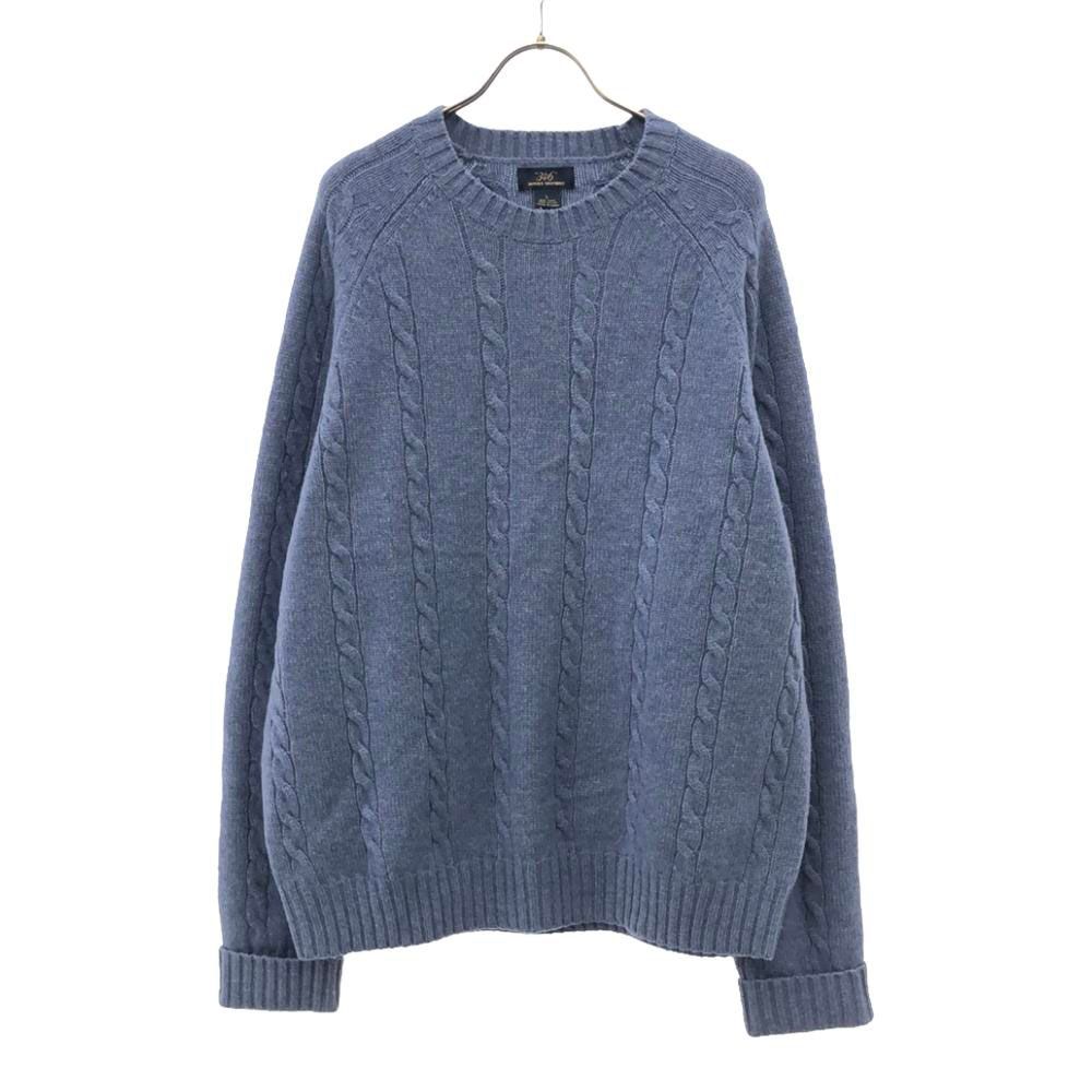 346 ブルックスブラザーズ ウールブレンド 長袖 セーター L ブルー系 346 BROOKS BROTHERS ニット メンズ
