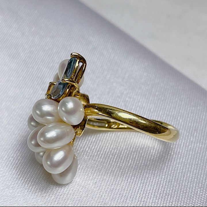 K18タサキ TASAKI パール リング D0.02ct - メルカリ