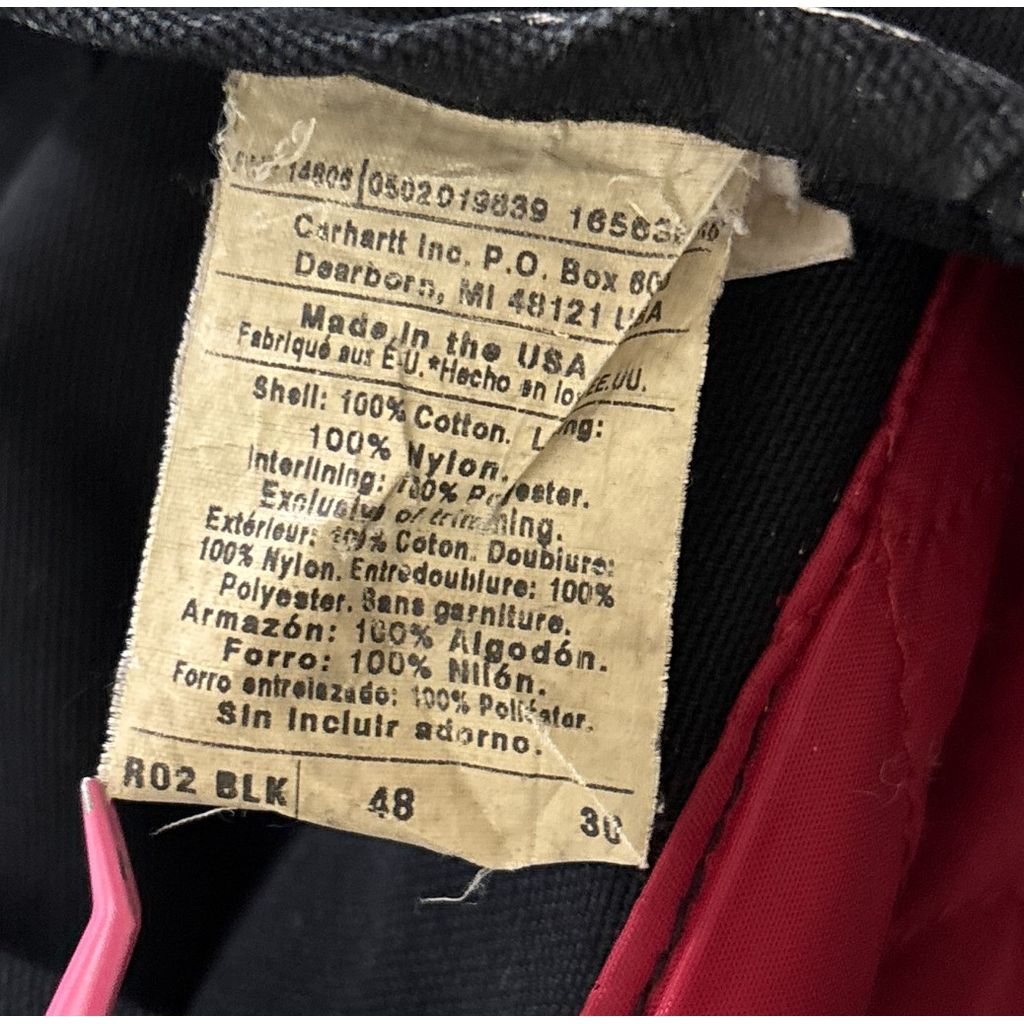 Carhartt 中綿入りダックダブルニーオーバーオールS-3179