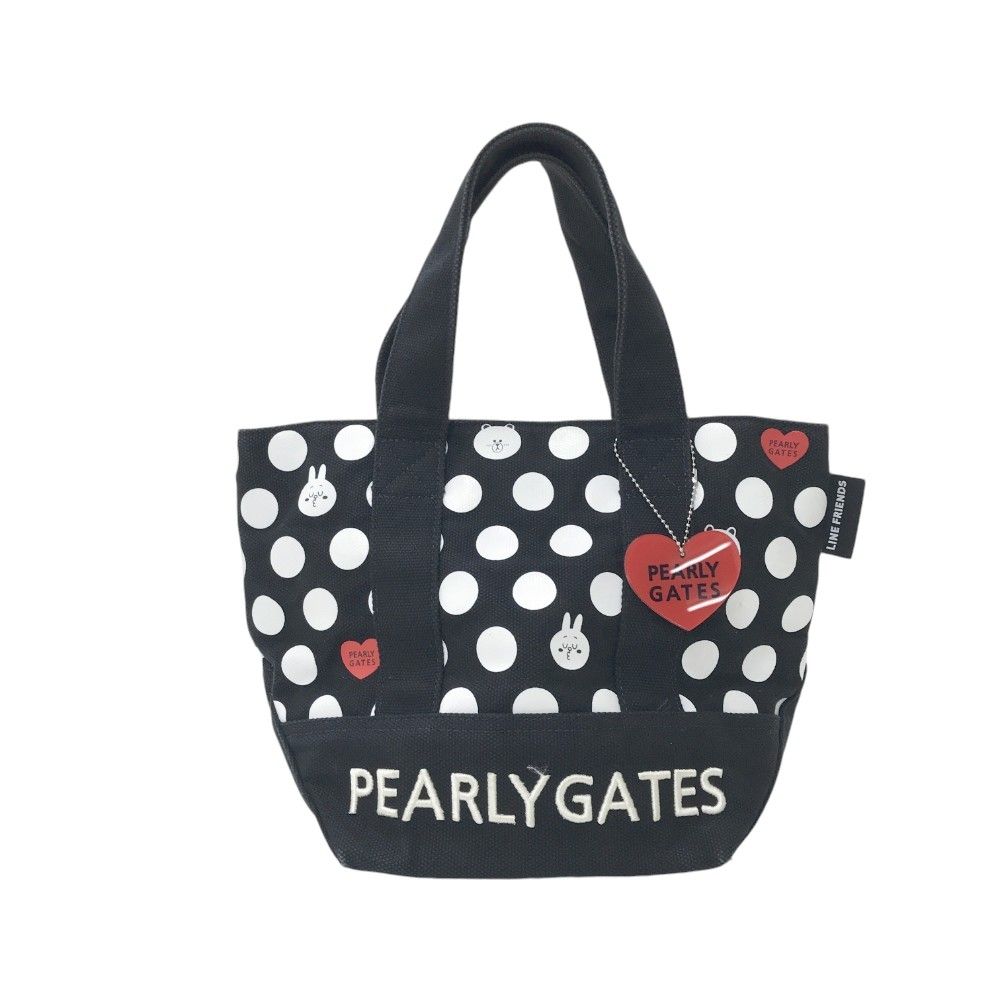 PEARLY GATES パーリーゲイツ ×LINE FRIENDS カートバッグ ドット柄 ブラック系  [240101297566] ゴルフウェア ストスト