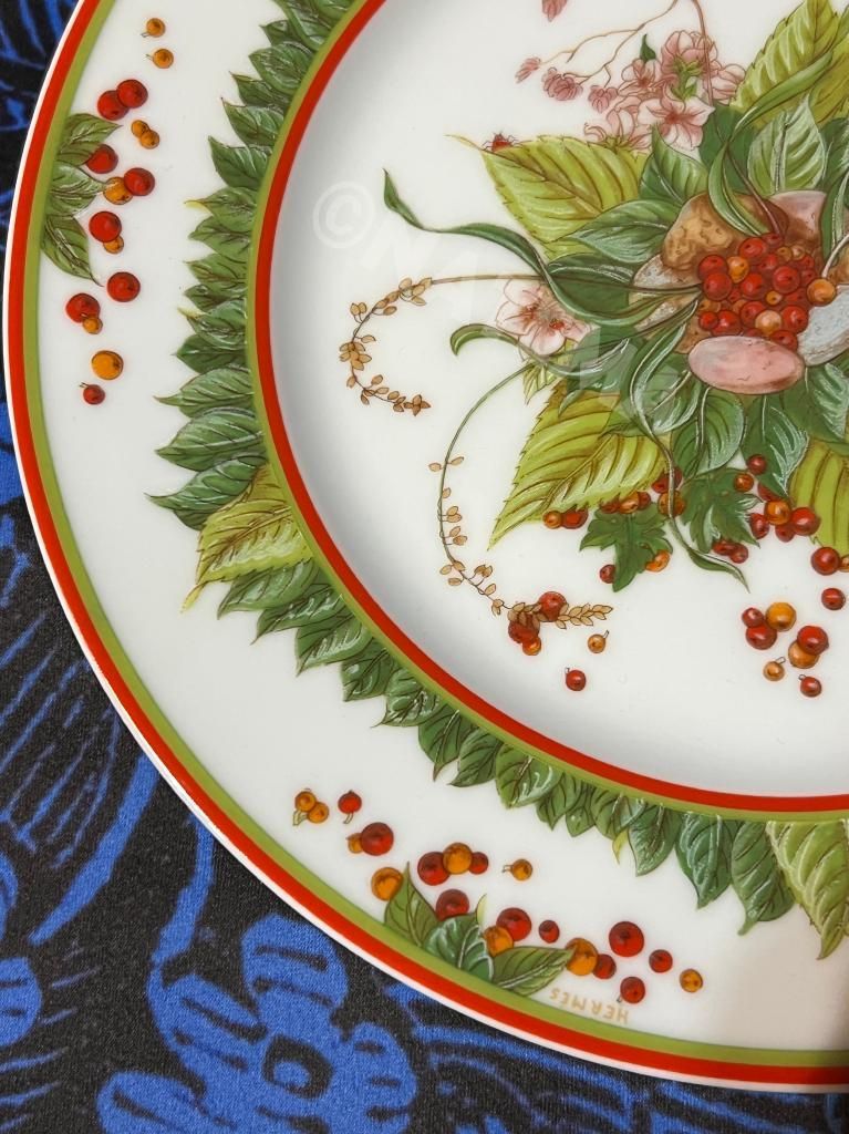 激安 美品 HERMES 箱付 デザートプレート 皿 ピタゴラスの庭 エルメス 食器