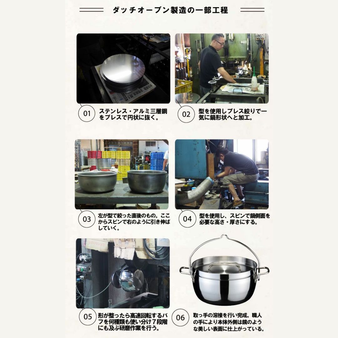村の鍛冶屋 【燕三条製】TSBBQ ライトステンレス ダッチオーブン10