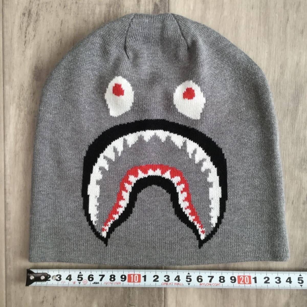 BAPE シャーク ニット帽 shark ビーニー ニットキャップ ベイプ - メルカリ