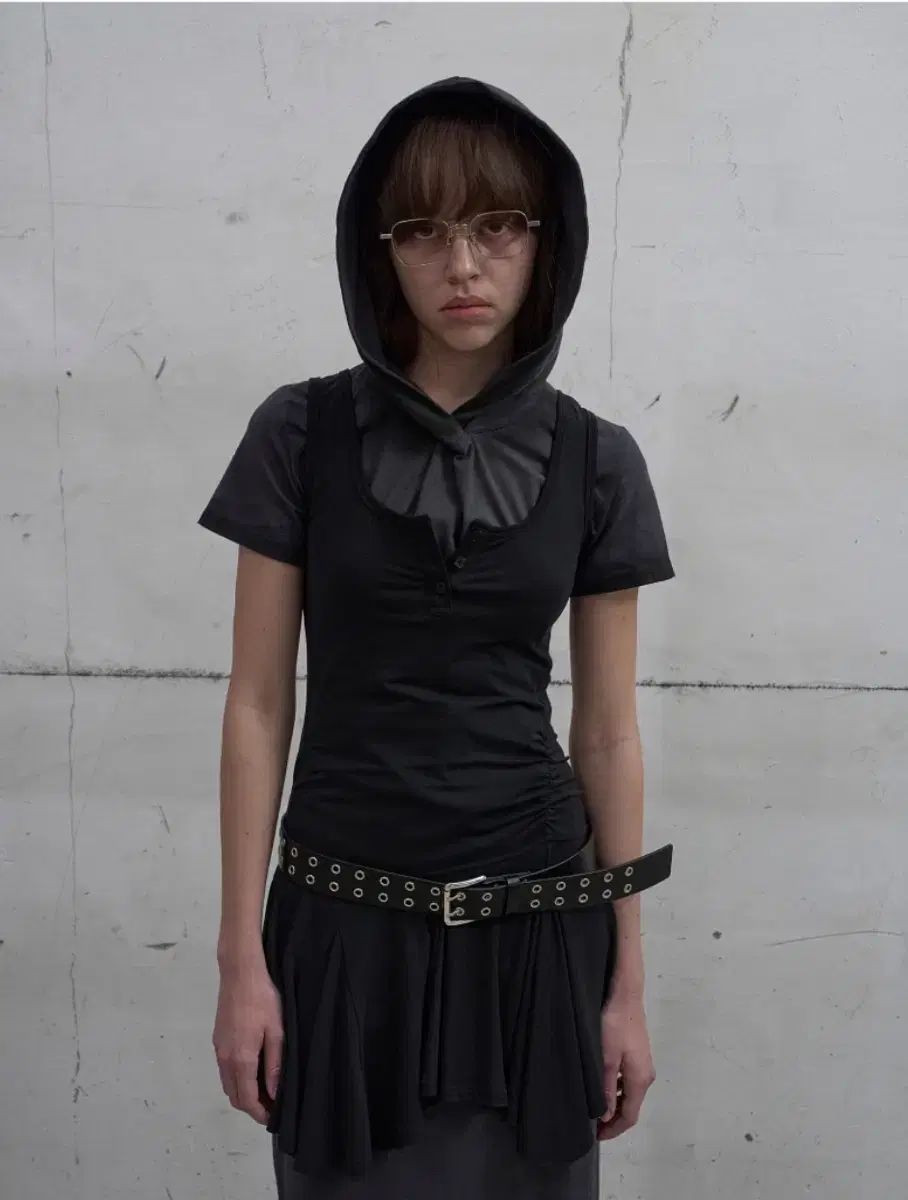 Lcdc tm FRILL SLEEVELESS TOP 黒