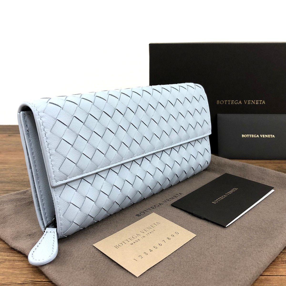 極美品 BOTTEGAVENETA 長財布 ラムスキン 125-